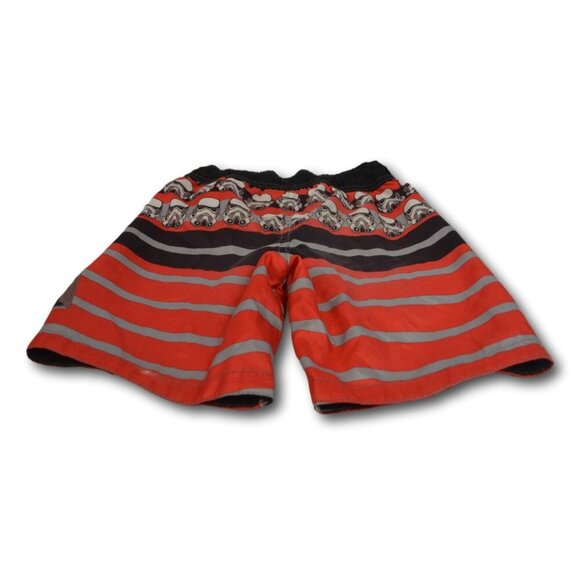Star Wars Boys Swim Trunks XS | Darth Vader Stormtrooper Red Striped Shorts - Picture 1 of 2
